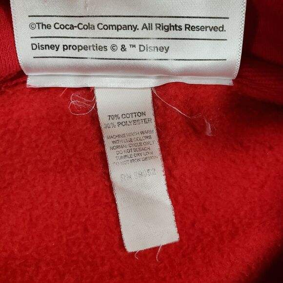 Walt Disney World Resort Coke Coca Cola Hoodie Mens Small Red Sleeve‎ Graphic - Picture 5 of 7